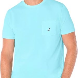 Nautica Men's Solid Crew Neck Short-Sleeve Pocket T-Shirt